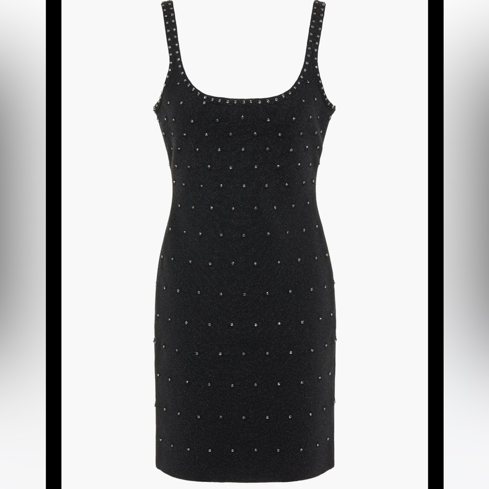 Herve Leger Black Mini Dress with Crystals Small New Years look